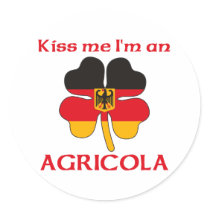 Personalized German Kiss Me I'm Agricola stickers