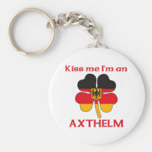 Personalized German Kiss Me I'm Axthelm Key Chains