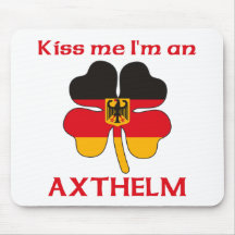 Personalized German Kiss Me I'm Axthelm Mouse Pads