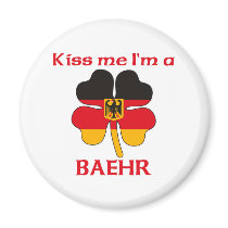 Personalized German Kiss Me I'm Baehr Magnets