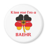 Personalized German Kiss Me I'm Baehr magnets