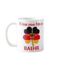 Personalized German Kiss Me I'm Baehr mugs