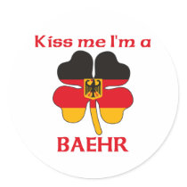 Personalized German Kiss Me I'm Baehr stickers