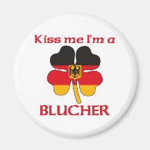 Personalized German Kiss Me I'm Blucher Fridge Magnets