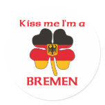 Personalized German Kiss Me I'm Bremen stickers