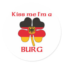 Personalized German Kiss Me I'm Burg Stickers