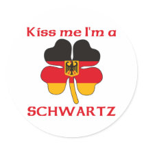 Personalized German Kiss Me I'm Schwartz stickers by KissMeTshirts Personalized German Kiss Me I'm Schwartz stickers