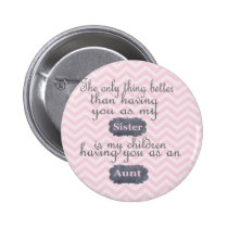 Personalized Gifts for Sister or Aunt Pinback Buttons