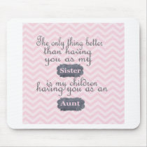 Personalized Gifts for Sister or Aunt Mousepads