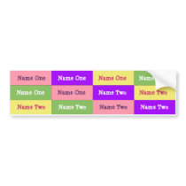 Personalized Girl Name Labels; Waterproof Stickers Bumper Stickers