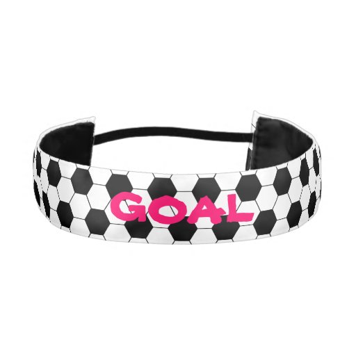 Personalized Girl's Football Soccer Ball Pattern Athletic Headband Zazzle