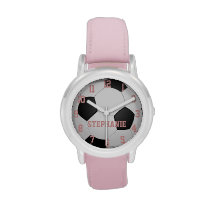 Personalized Girl's Soccer Ball Watch at Zazzle
