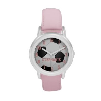 Personalized Girl's Soccer Ball Watch