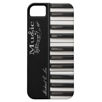 Personalized Glossy Piano Keys iPhone 5 Cases