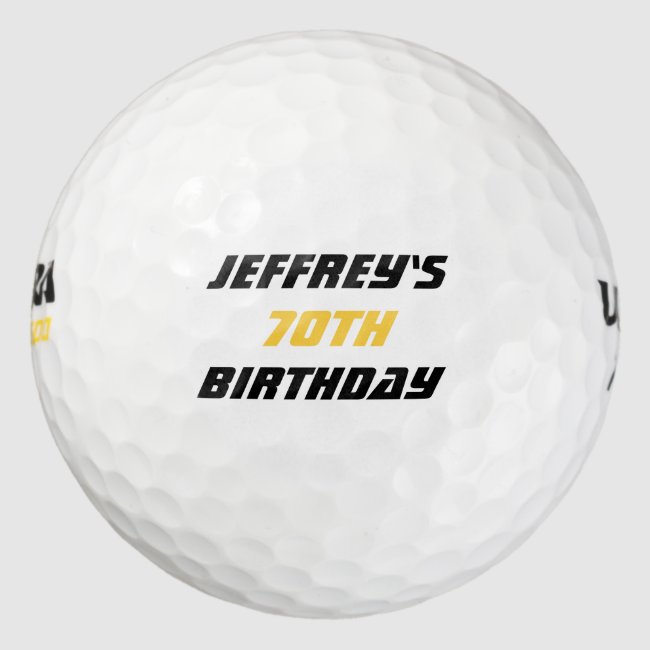 Personalized Golf Ball, 70th Birthday