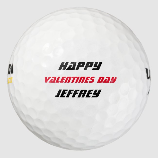 Personalized Golf Ball, Valentine's Day