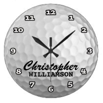 Personalized Golf Ball Wall Clock at Zazzle