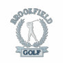 Personalized Golf Emblem with Laurel Leaves Embroidered Hooded Sweatshirt