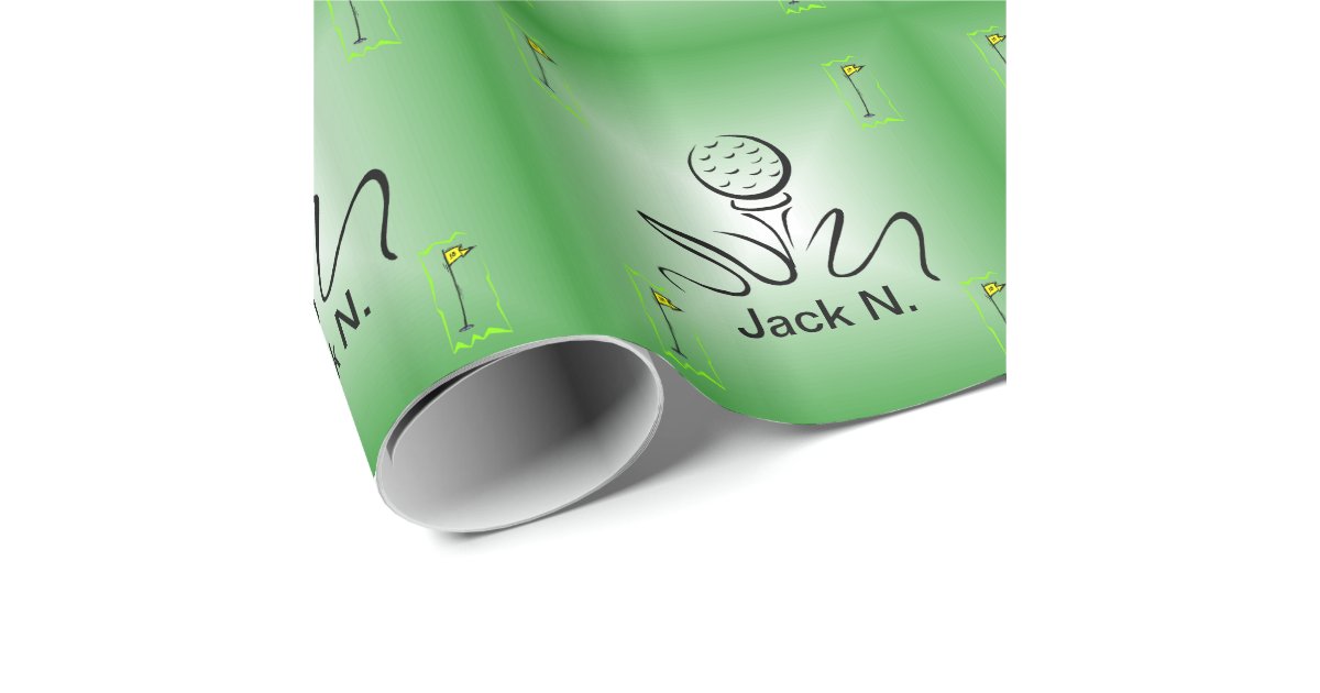 Personalized Golf Wrapping Paper Zazzle