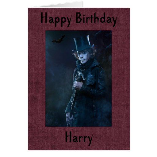 personalized gothic birthday card