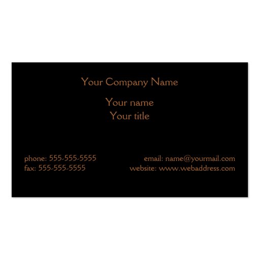 Personalized Granite Business Card (back side)