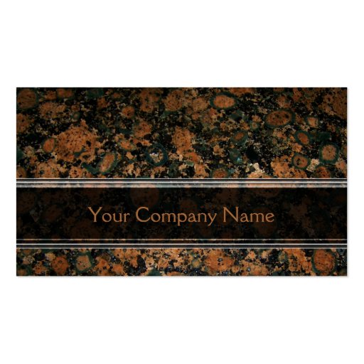 Personalized Granite Business Card (front side)