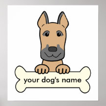 Personalized Great Dane Poster