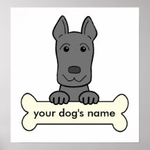 Personalized Great Dane Poster