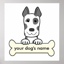 Personalized Great Dane Poster