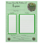 Personalized Green Peppers design recipe page Personalized Letterhead