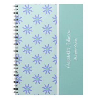 Personalized: Green & Purple Daisy Notebook