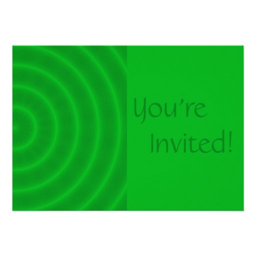 Personalized Green Spiral Birthday Party Custom Invitations