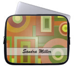 Personalized Green Yellow Geometric Shapes laptop sleeves