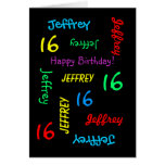 Personalized Greeting Card, 16th Birthday