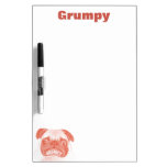 Personalized Grumpy Puggy dry erase boards