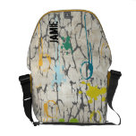 Personalized Grunge Cracked Paint  Messenger Bag rickshaw messenger bags