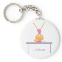 Personalized gymnastics balance beam kids keychain