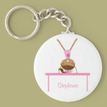 Personalized gymnastics balance beam kids keychain keychains