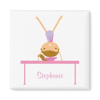 Personalised gymnastics balance beam kids magnet magnet