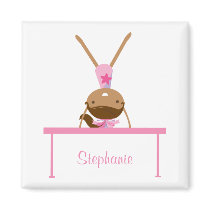 Personalized gymnastics balance beam kids magnet