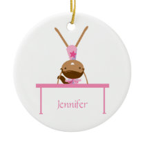 Personalized gymnastics balance beam kids ornament