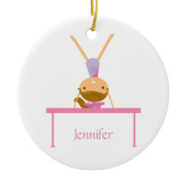 Personalized gymnastics balance beam kids ornament