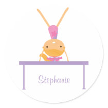Personalized gymnastics balance beam kids stickers