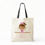 Personalized gymnastics reusable canvas tote bag