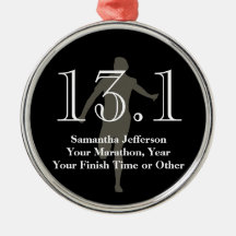 Personalized Half Marathon Runner 13.1 Keepsake Christmas Ornament