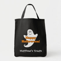 Personalized Halloween cartoon ghost treat bag