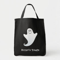 Personalized Halloween cartoon ghost treat bag