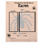 Personalized Halloween Recipe Page Customized Letterhead