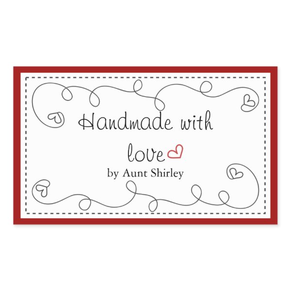 custom personalized handmade with love labels