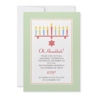 Personalized Hanukkah Party Invitations 